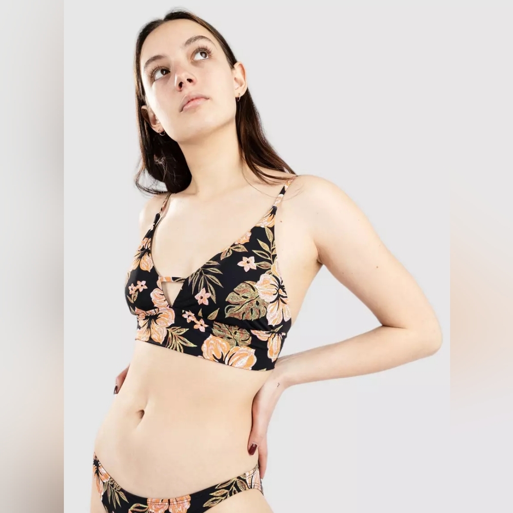 Billabong Hooked On Tropics Bikini V-Neck Top & Lowrider Bottom - Picture 7 of 14